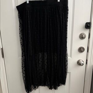 Chic Black High-Low Skirt